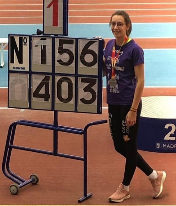 PATRICIA MILLANA EN PÉRTIGA Y DANIEL ÁMEZ EN LONGITUD, SUBCAMPEONES DE ESPAÑA SUB20