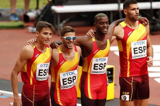 EXCELENTE EL PALENTINO ÓSCAR HUSILLOS, QUINTO EN EL MUNDIAL CON EL RELEVO ESPAÑOL DE 4X400, CON RECORD DE ESPAÑA