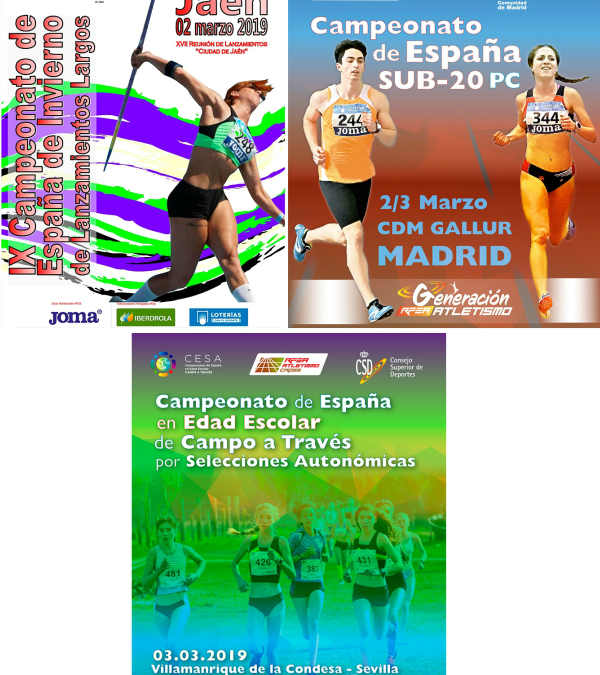 TRES CAMPEONATOS DE ESPAÑA ESTE FIN DE SEMANA