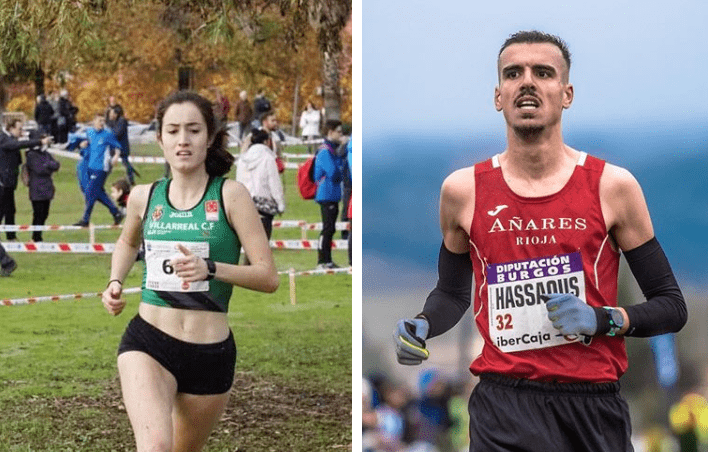 CRISTINA RUIZ Y NASSIM HASSAOUS LOS MEJORES DE CASTILLA Y LEÓN EN EL CROSS DE SORIA