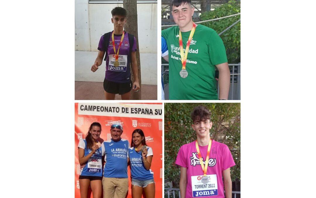 NUEVE MEDALLAS EN EL CAMPEONATO DE ESPAÑA SUB 20