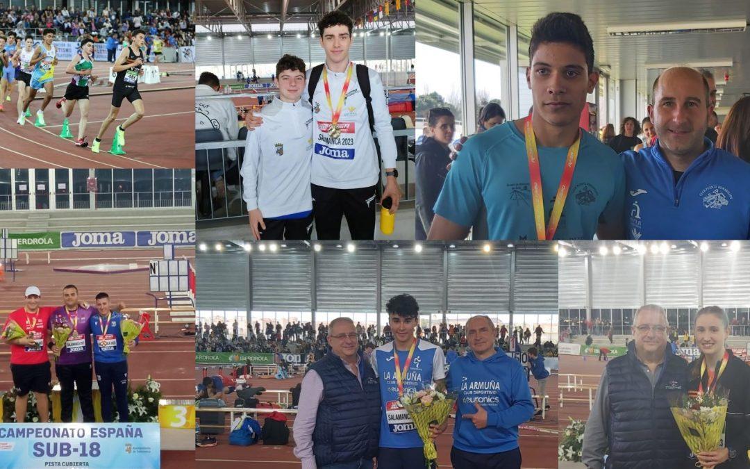 SEIS PODIOS EN EL CAMPEONATO DE ESPAÑA SUB 18 DE SALAMANCA